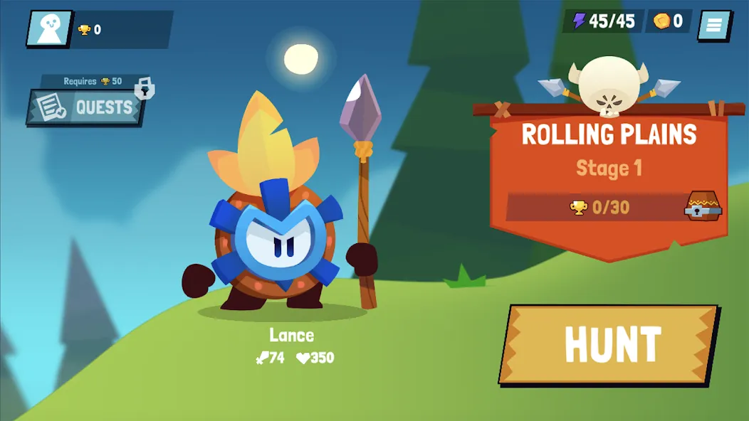 Tiny Hunters - Monsters Attack [MOD: безлимитные монеты и энергия] Screenshot 1