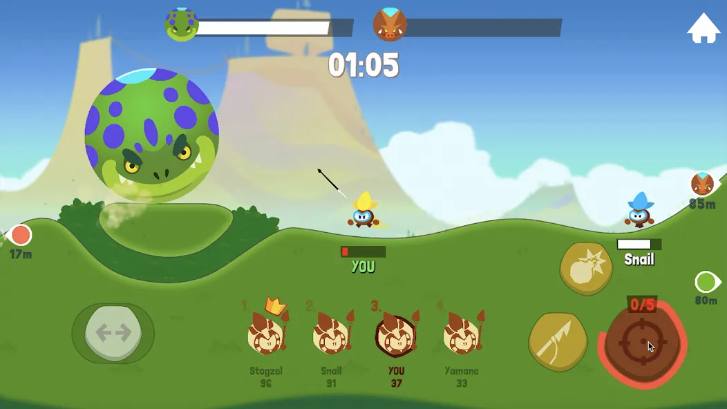 Tiny Hunters - Monsters Attack [MOD: безлимитные монеты и энергия] Screenshot 5