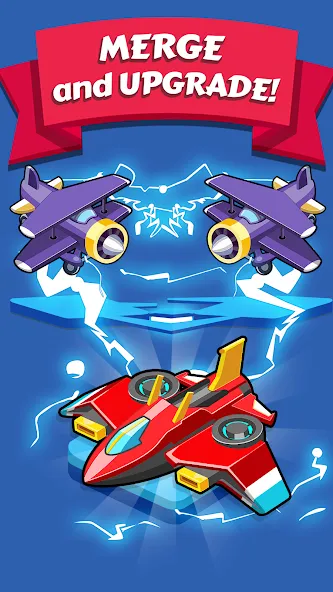 Merge Planes Idle Plane Game [MOD: безлимитные деньги и самолеты] Screenshot 2