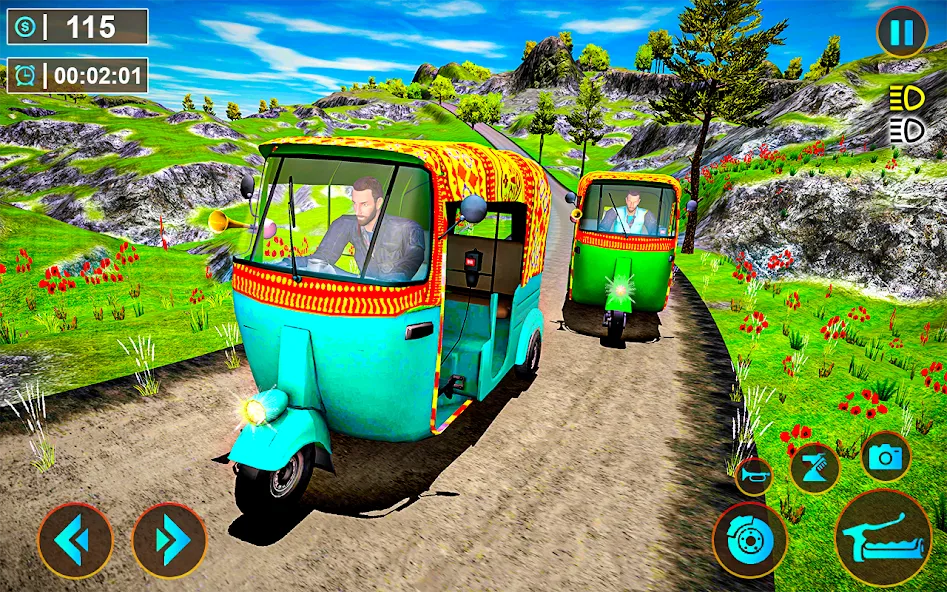 Tuk Tuk Offroad Auto Rickshaw [MOD: безлимитные деньги и топливо] Screenshot 1