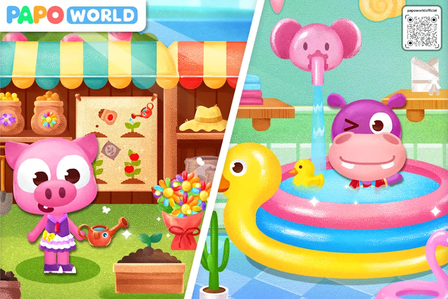 Papo Town Preschool [MOD: разблокированы все локации и предметы] Screenshot 2