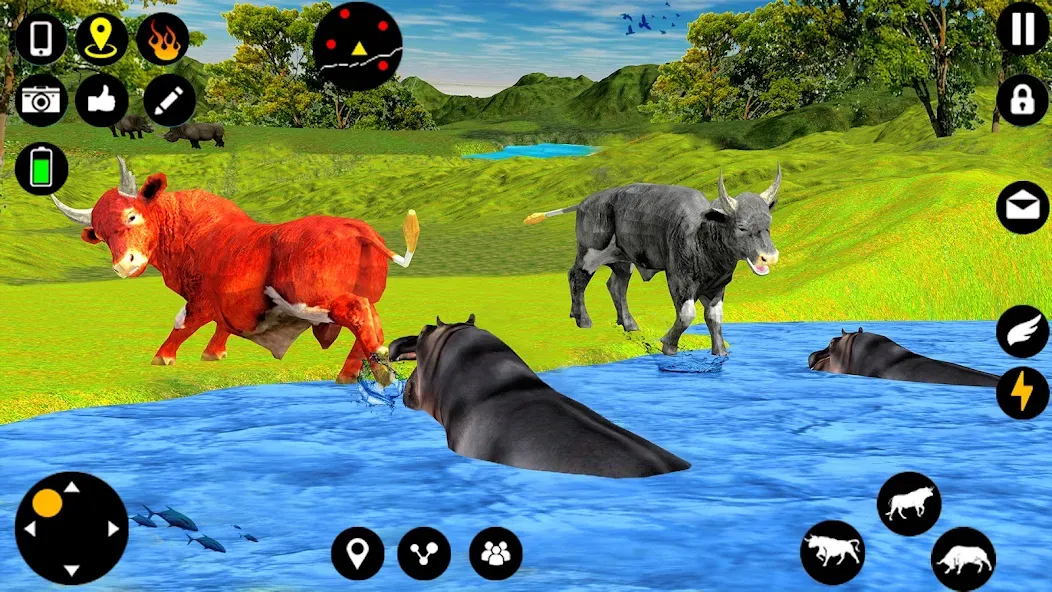 Angry Bull Attack Fight Games [MOD: безлимитные деньги и здоровье] Screenshot 4