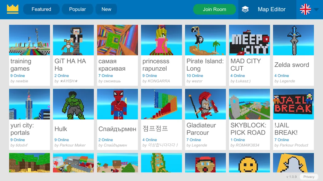 Parkour Craft: Online PvP Game [MOD: безлимитные монеты и ускоренный бег] Screenshot 2