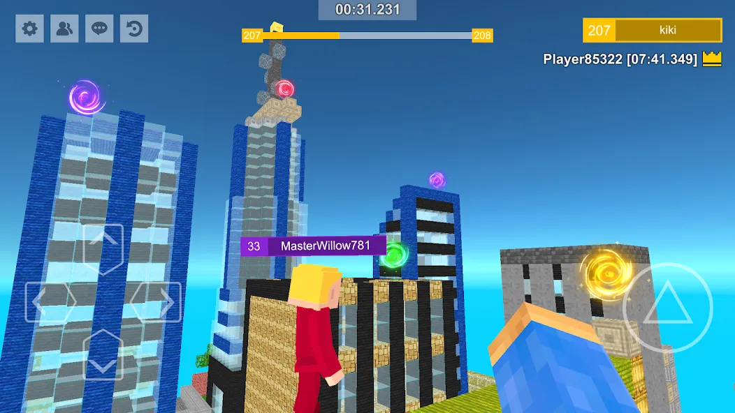 Parkour Craft: Online PvP Game [MOD: безлимитные монеты и ускоренный бег] Screenshot 4