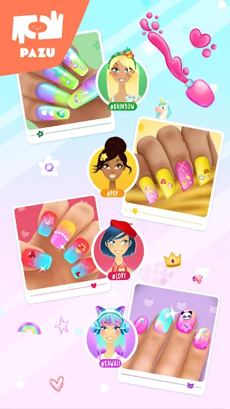Girls Nail Salon - Kids Games [MOD: все салоны и украшения открыты] Screenshot 5