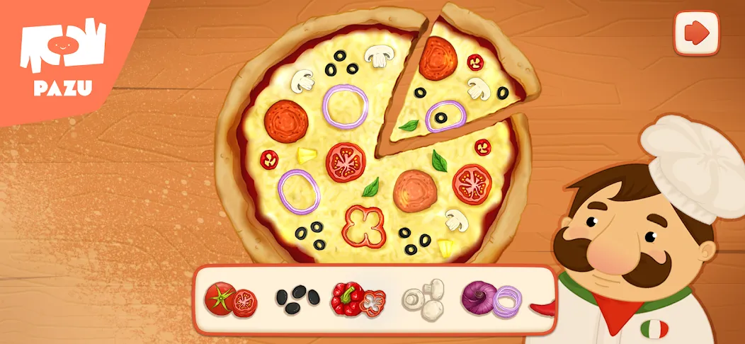 Pizza maker cooking games [MOD: безлимитные деньги и все ингредиенты] Screenshot 5