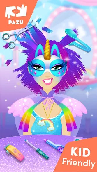Girls Hair Salon Unicorn [MOD: разблокированы все прически и аксессуары] Screenshot 3