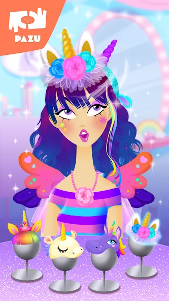 Girls Hair Salon Unicorn [MOD: разблокированы все прически и аксессуары] Screenshot 5