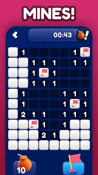 Minesweeper Bomb Mines Game [MOD: без рекламы и бесконечные подсказки] Screenshot 1