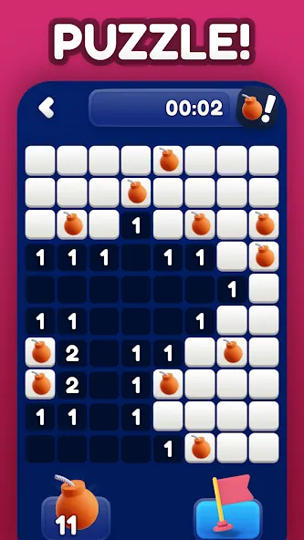 Minesweeper Bomb Mines Game [MOD: без рекламы и бесконечные подсказки] Screenshot 2