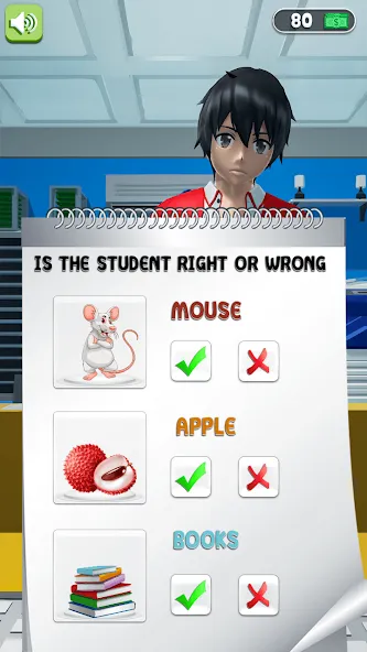 Anime School Teacher Simulator [MOD: безлимитные деньги и все костюмы] Screenshot 2