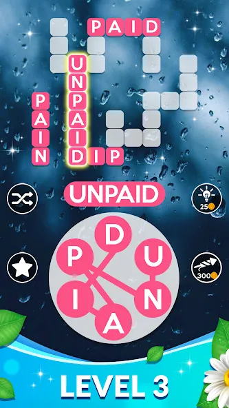 Wordscapes [MOD: безлимитные подсказки и открыты все уровни] Screenshot 3