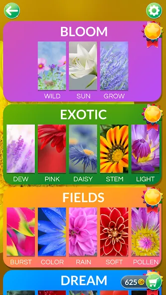 Wordscapes In Bloom [MOD: безлимитные подсказки и монеты] Screenshot 3