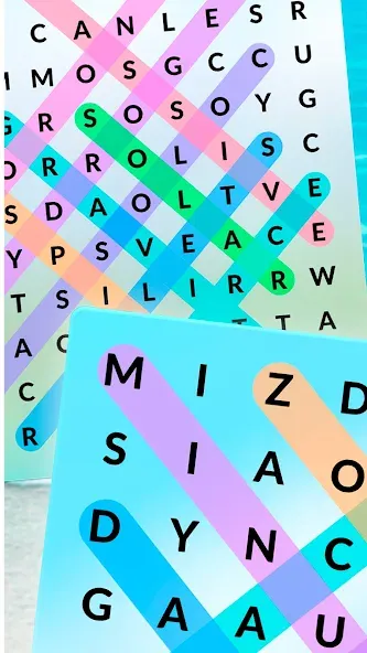 Wordscapes Search [MOD: подсказки без ограничений и все слова открыты] Screenshot 1
