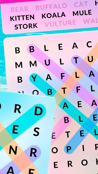 Wordscapes Search [MOD: подсказки без ограничений и все слова открыты] Screenshot 2