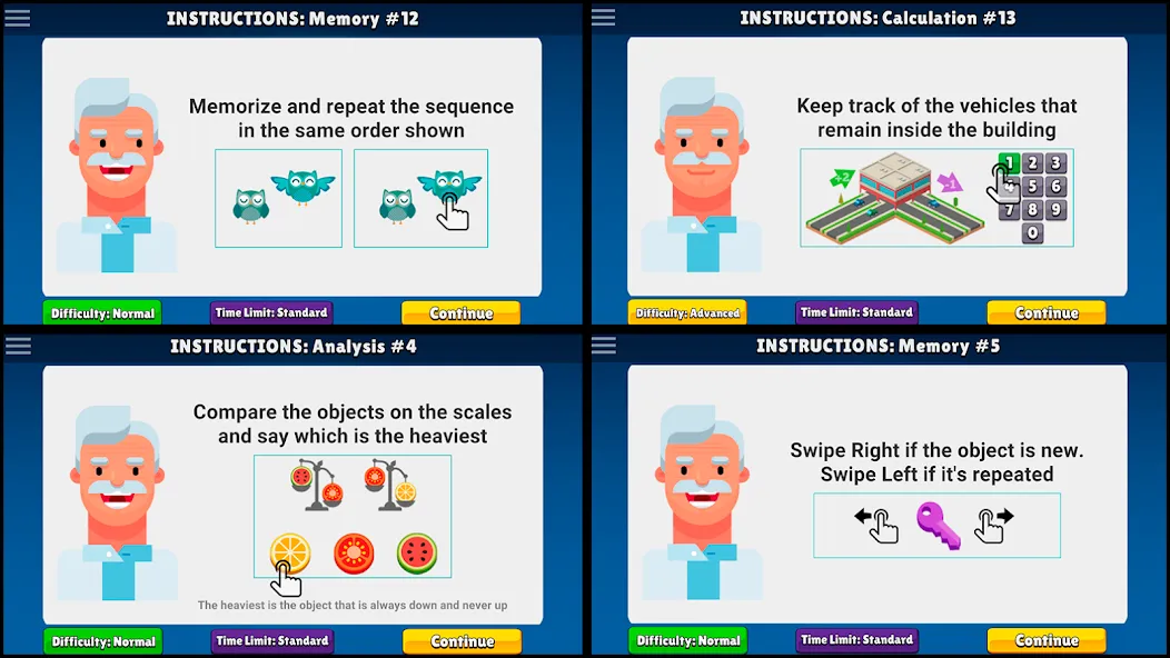 Neurobics: 60 Brain Games [MOD: безлимитные подсказки и открыты все игры] Screenshot 3