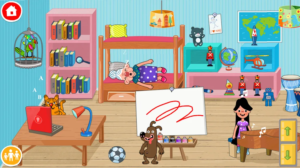 Pepi House: Happy Family [MOD: открыты все комнаты и персонажи] Screenshot 4