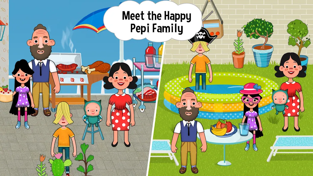 Pepi House: Happy Family [MOD: открыты все комнаты и персонажи] Screenshot 5