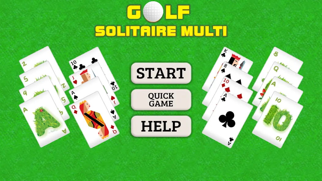 Golf Solitaire Multi CardsGame [MOD: безлимитные подсказки и отмены] Screenshot 1