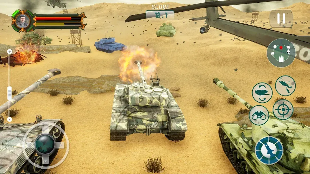 Army Tank Games Offline 3d [MOD: безлимитные деньги и улучшенная броня] Screenshot 1