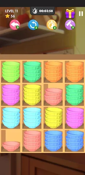 Bowl Sort Bonanza [MOD: безлимитные подсказки и открыты все уровни] Screenshot 5