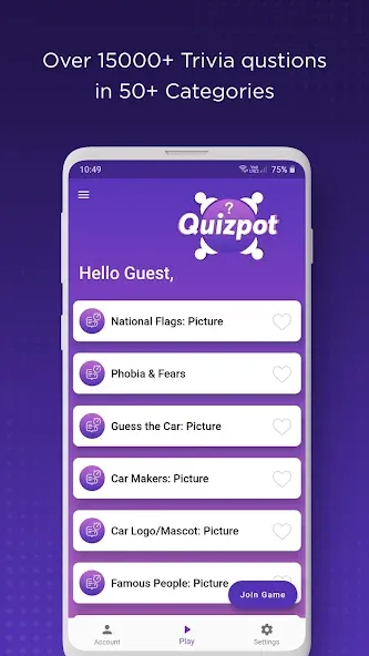 QuizPot: Group GK Quiz Trivia [MOD: без рекламы и все категории открыты] Screenshot 2