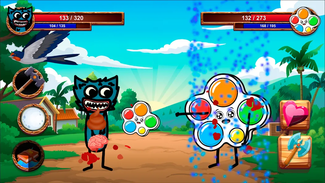 Cartoon Battle [MOD: безлимитные ресурсы и усиленные герои] Screenshot 1
