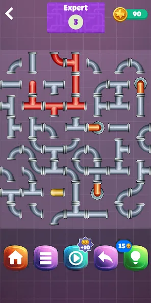 Pipe Puzzle Connect [MOD: без рекламы и все уровни открыты] Screenshot 1