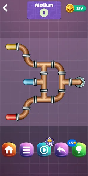 Pipe Puzzle Connect [MOD: без рекламы и все уровни открыты] Screenshot 2