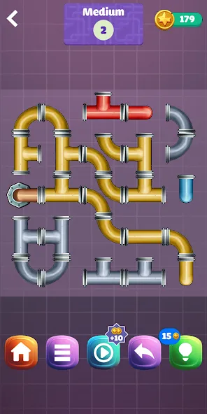Pipe Puzzle Connect [MOD: без рекламы и все уровни открыты] Screenshot 3