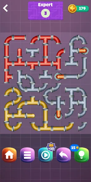 Pipe Puzzle Connect [MOD: без рекламы и все уровни открыты] Screenshot 5
