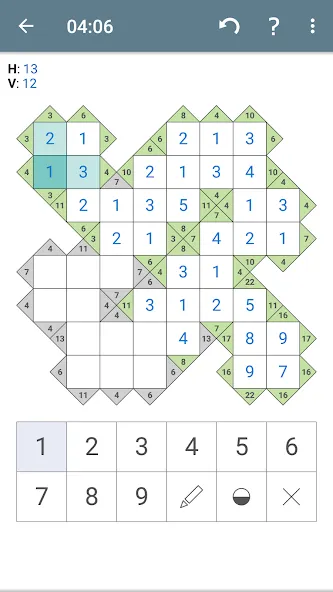 Kakuro (Cross Sums] [MOD: подсказки и все уровни открыты] Screenshot 4
