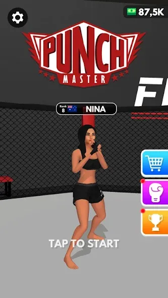 Punch Master - Punching Game [MOD: сильные удары и быстрый прогресс] Screenshot 1