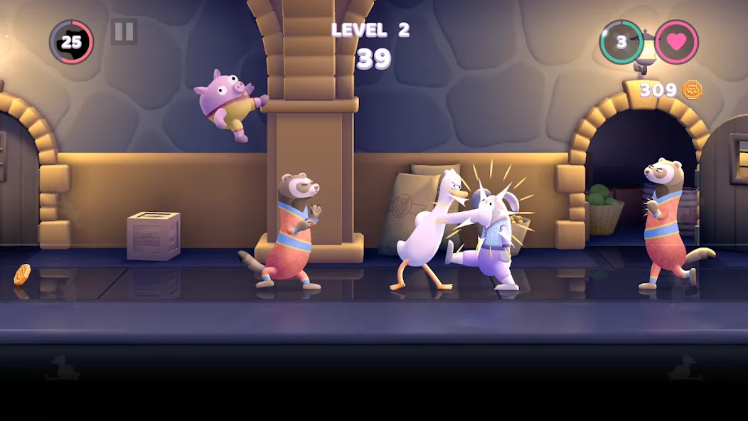 Punch Kick Duck [MOD: безлимитные деньги и открыты все уровни] Screenshot 2