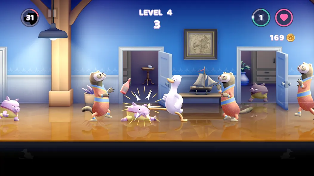 Punch Kick Duck [MOD: безлимитные деньги и открыты все уровни] Screenshot 4