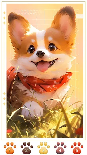 Dog Coloring, Color by number [MOD: все раскраски разблокированы] Screenshot 4