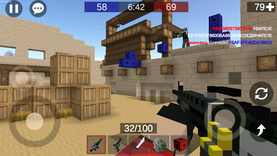 Pixel Combats 2: Gun games PvP [MOD: безлимитные деньги и оружие] Screenshot 1