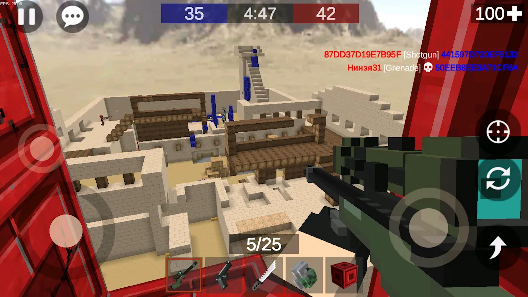 Pixel Combats 2: Gun games PvP [MOD: безлимитные деньги и оружие] Screenshot 2