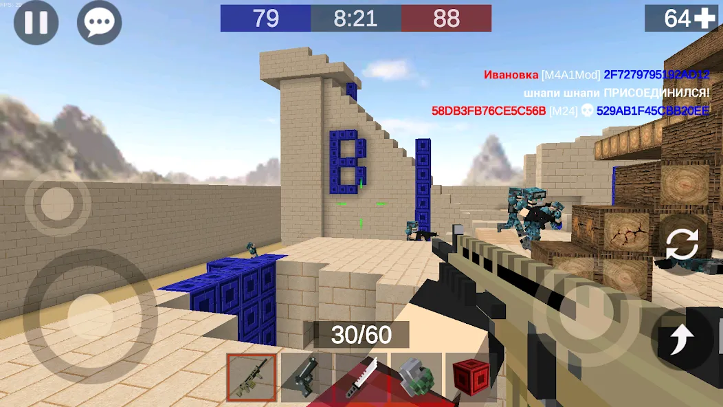 Pixel Combats 2: Gun games PvP [MOD: безлимитные деньги и оружие] Screenshot 5