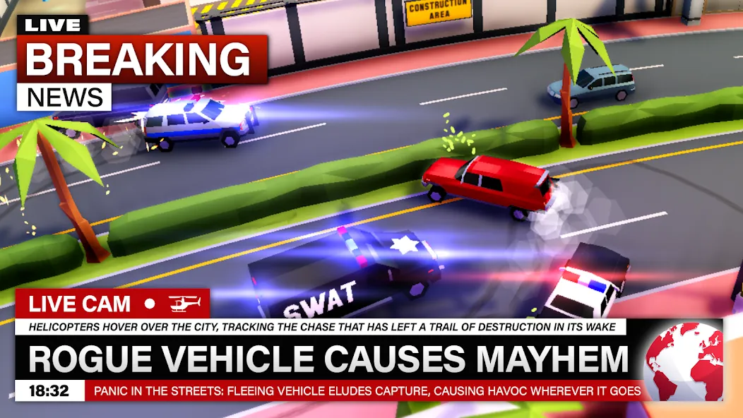 Reckless Getaway 2: Car Chase [MOD: безлимитные деньги и все машины] Screenshot 1