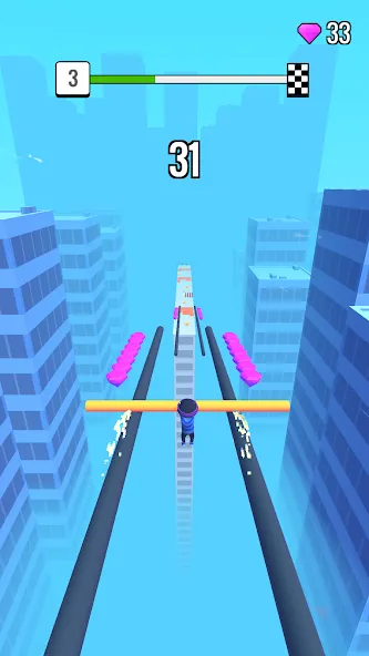 Roof Rails [MOD: много денег и все уровни] Screenshot 2