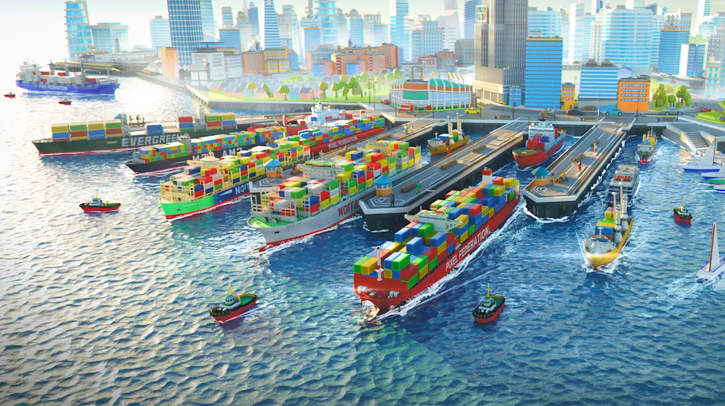 Port City: Ship Tycoon [MOD: безлимитные деньги и ресурсы] Screenshot 2