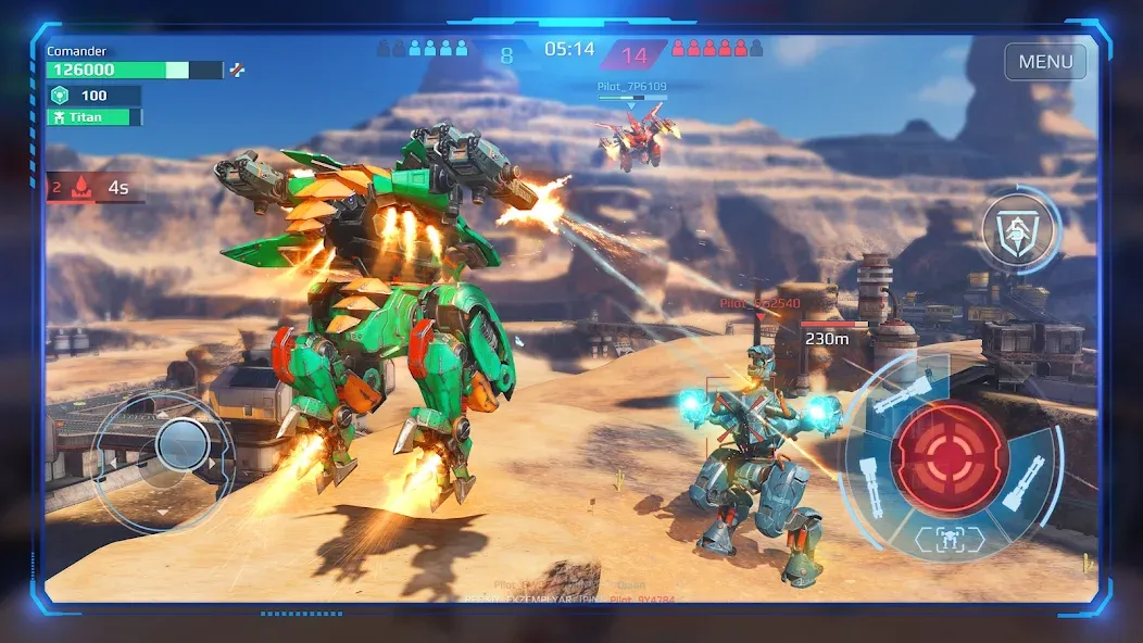 War Robots Multiplayer Battles [MOD: безлимитные ресурсы и усиленные роботы] Screenshot 2