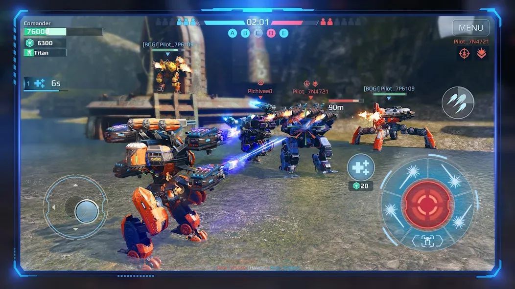 War Robots Multiplayer Battles [MOD: безлимитные ресурсы и усиленные роботы] Screenshot 3
