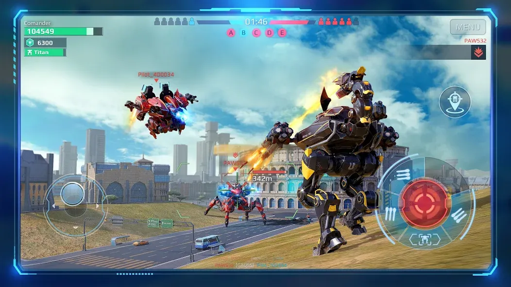 War Robots Multiplayer Battles [MOD: безлимитные ресурсы и усиленные роботы] Screenshot 4