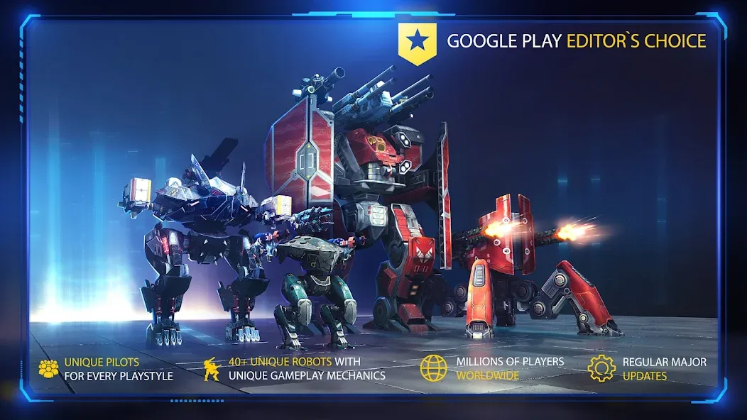 War Robots Multiplayer Battles [MOD: безлимитные ресурсы и усиленные роботы] Screenshot 5