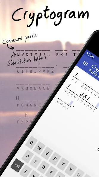 Cryptogram - puzzle quotes [MOD: открыты все цитаты и подсказки] Screenshot 1