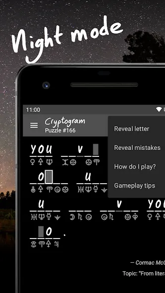 Cryptogram - puzzle quotes [MOD: открыты все цитаты и подсказки] Screenshot 4