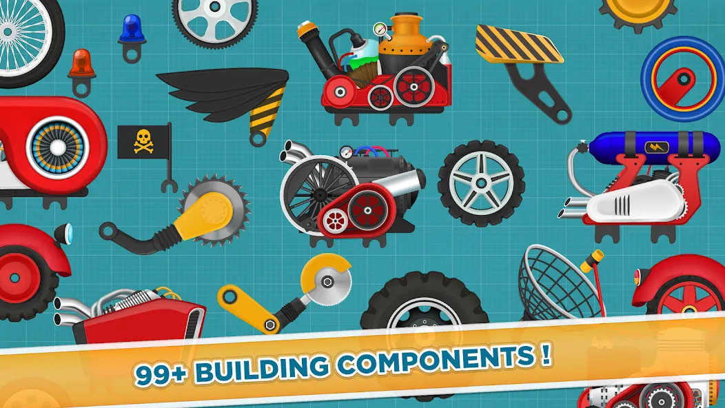 Car Builder &amp; Racing for Kids [MOD: много денег и все машины открыты] Screenshot 5