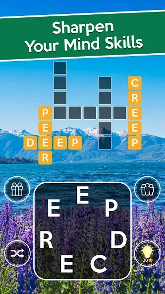 Word Cross: Crossy Word Search [MOD: безлимитные подсказки и ходы] Screenshot 2